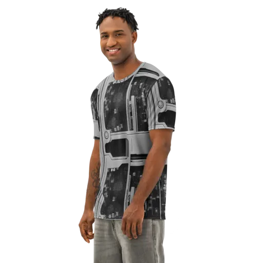Concrete Harmony on a Men's Cotton Crew Neck T-Shirt