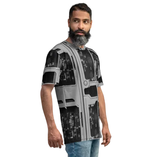 Concrete Harmony on a Men's Crew Neck T-Shirt