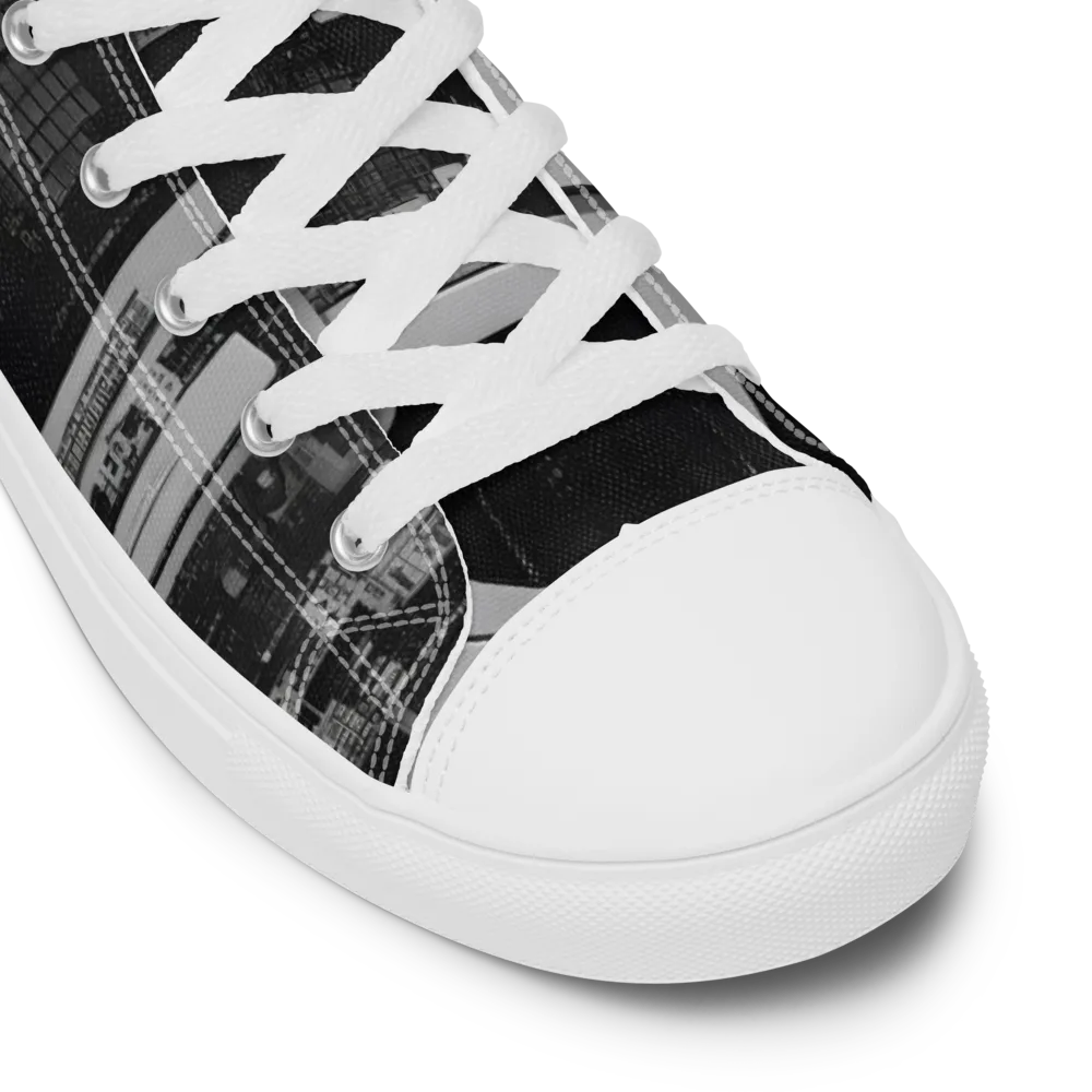 Concrete Harmony on Men's High Top Canvas Shoes — Product details