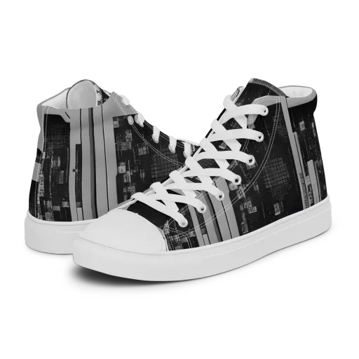 Concrete Harmony on a Women's High Top Canvas Shoes