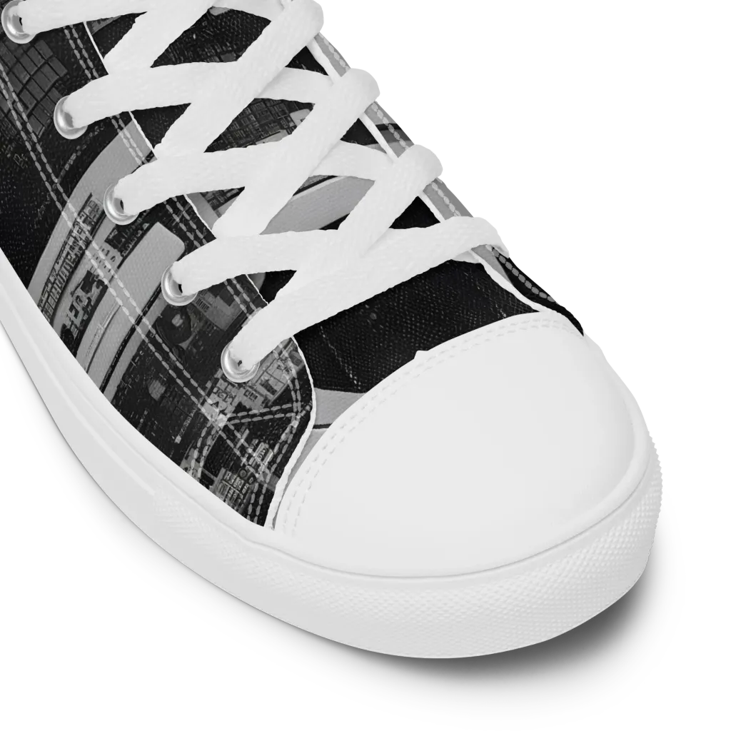 Concrete Harmony on Women's High Top Canvas Shoes — Product details