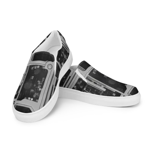 Concrete Harmony on a Men's Slip-On Canvas Shoes
