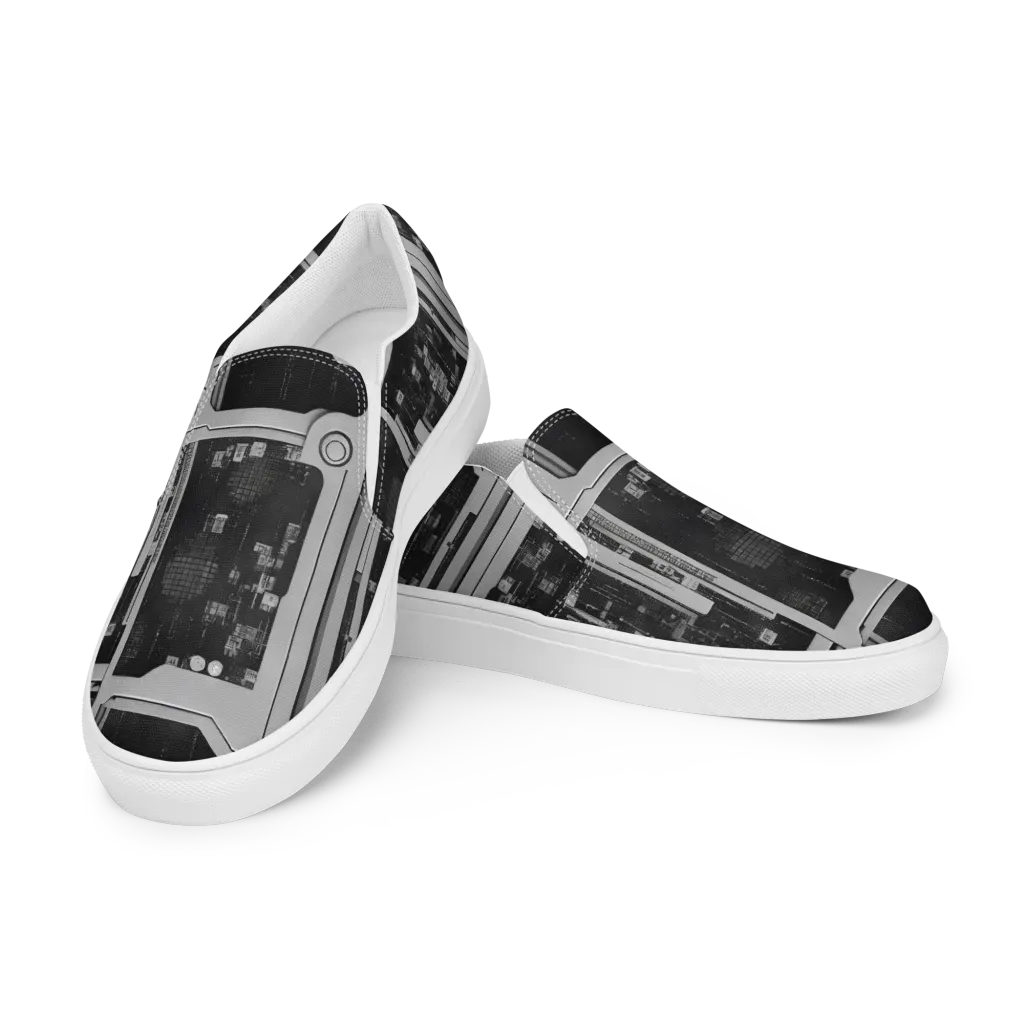 Concrete Harmony on Women's Slip-On Canvas Shoes — Left Front