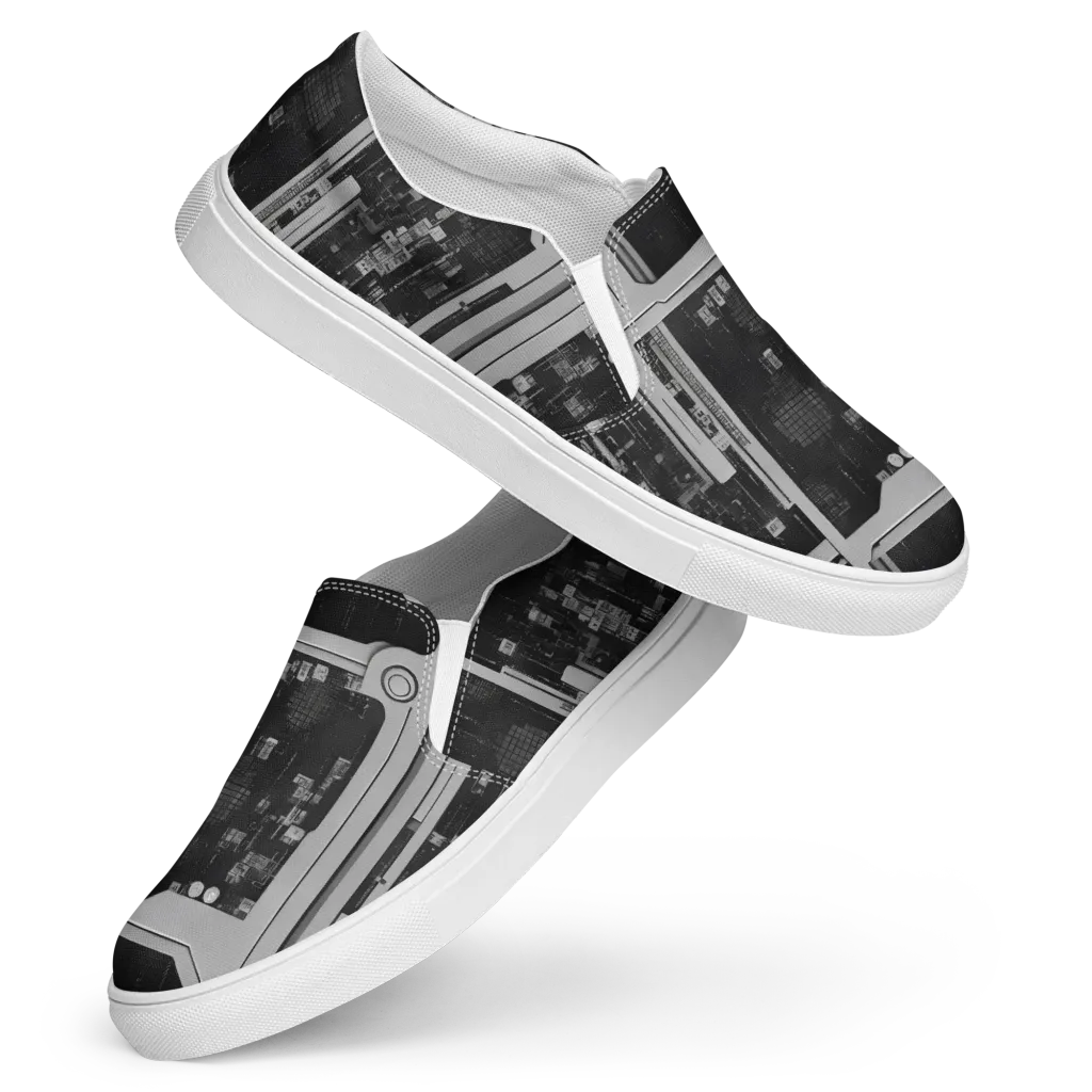Concrete Harmony on Women's Slip-On Canvas Shoes — Front
