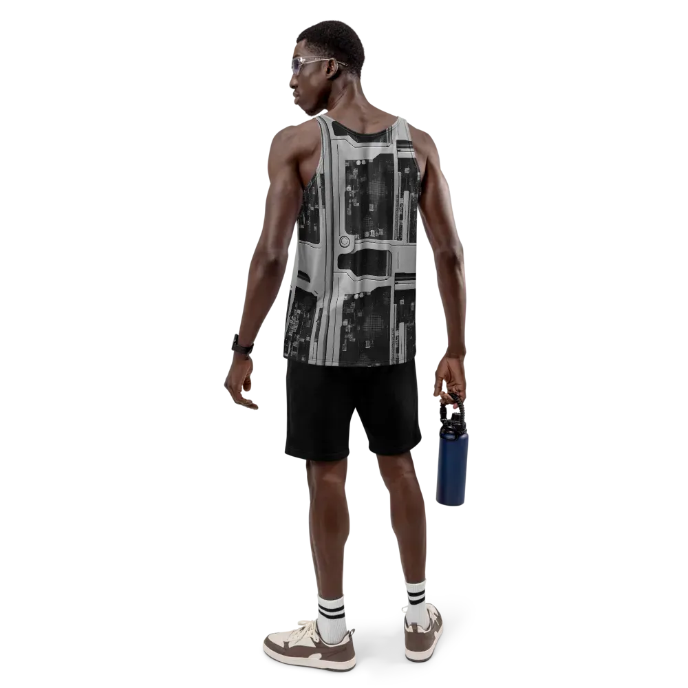 Concrete Harmony on Men's Tank Top — Back