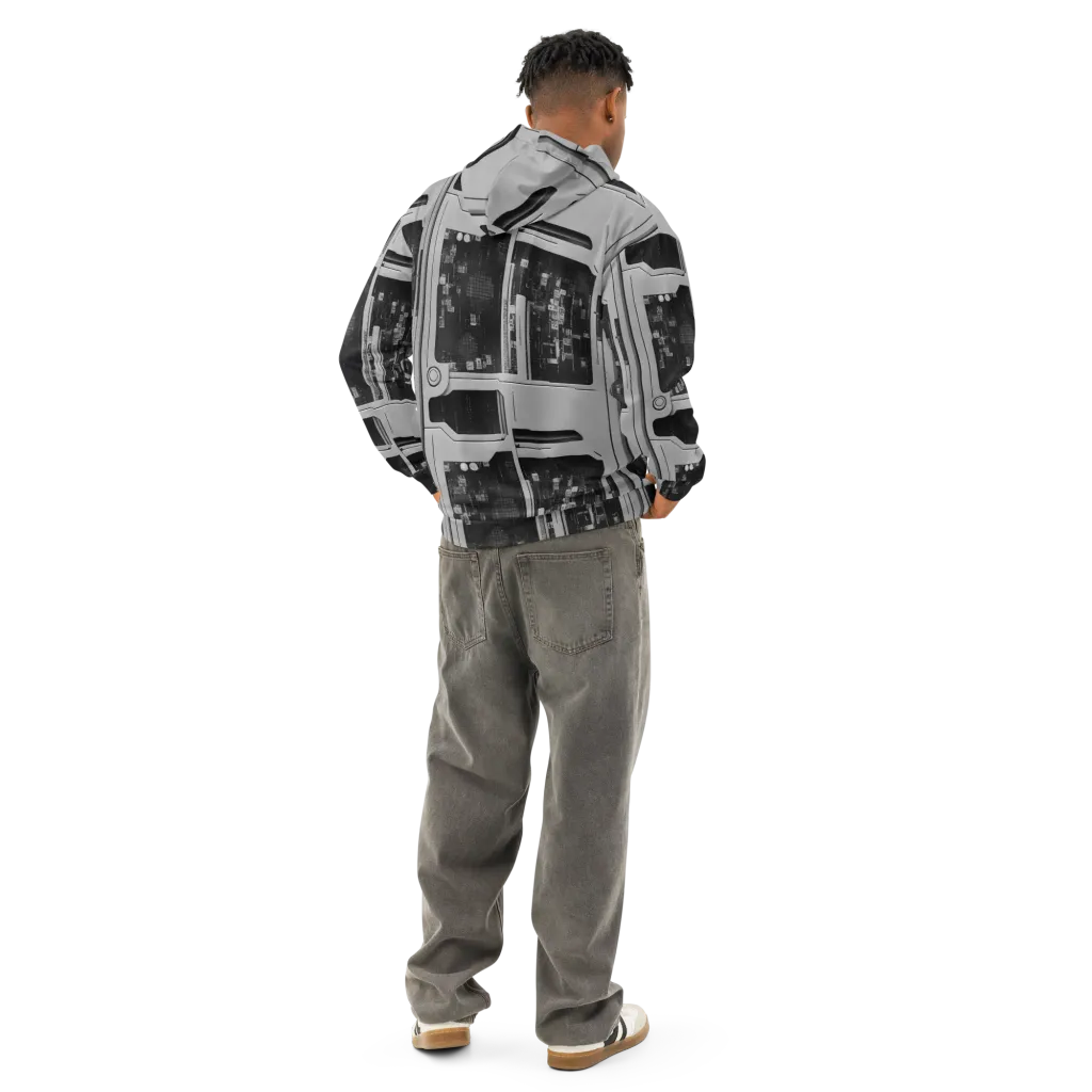 Concrete Harmony on Cotton Hoodie — Back