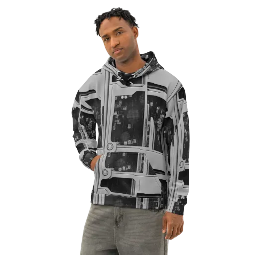 Concrete Harmony on a Cotton Hoodie