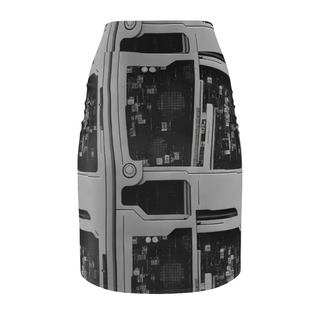Concrete Harmony on Pencil Skirt — Back