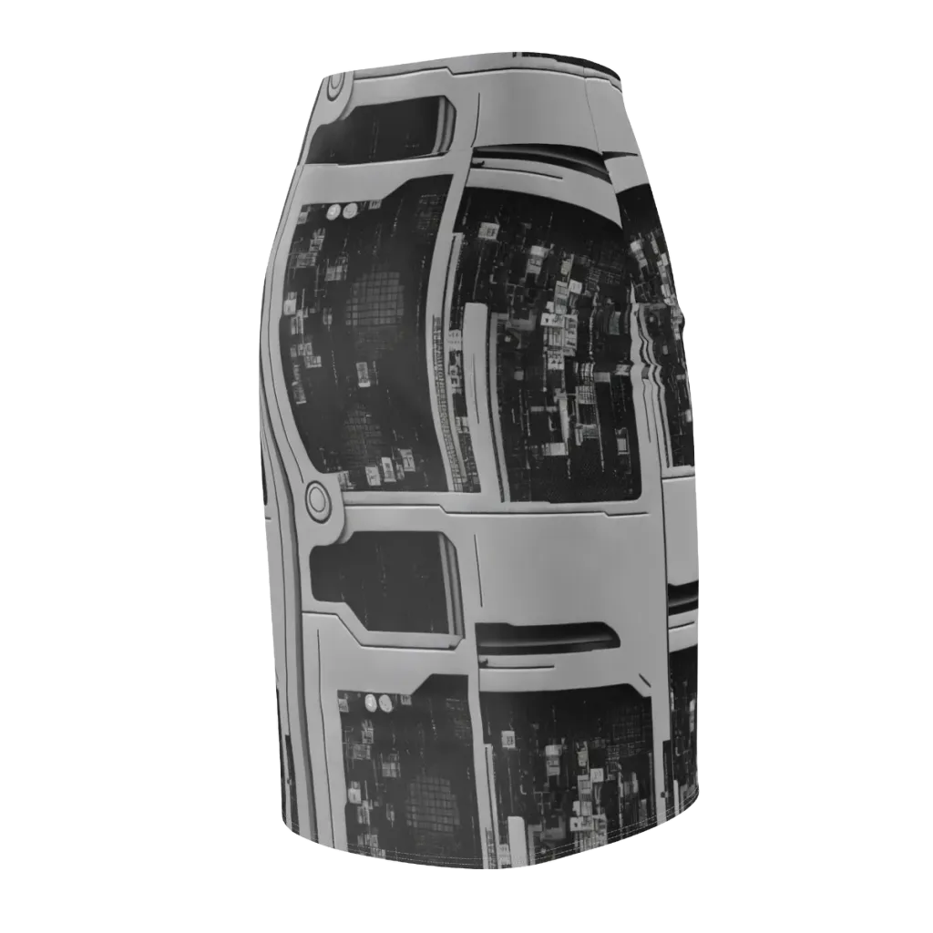 Concrete Harmony on Pencil Skirt — Back Side