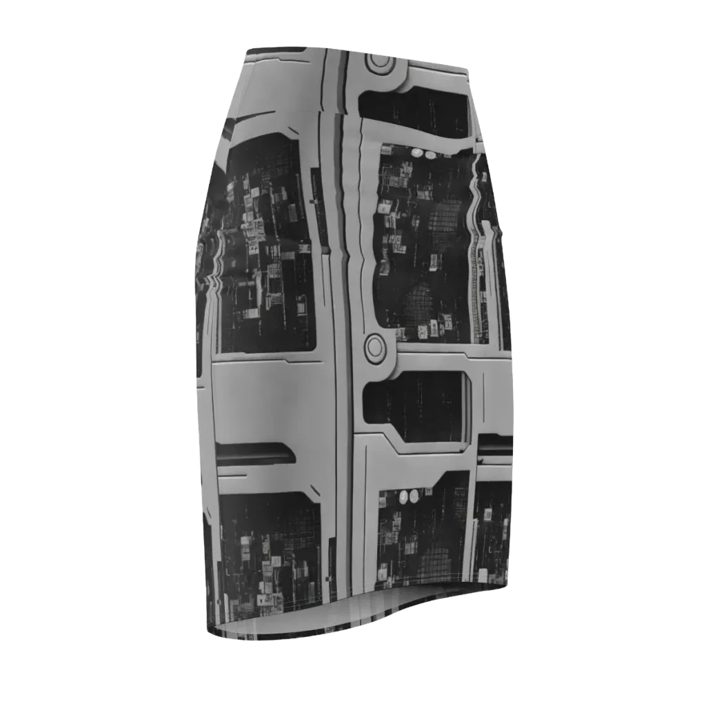 Concrete Harmony on Pencil Skirt — Front Side
