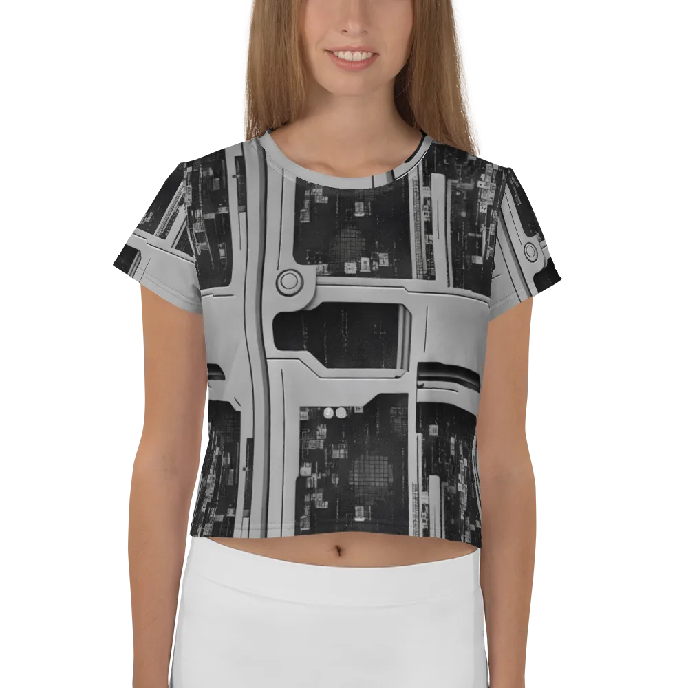 Concrete Harmony on Crop Tee — Front