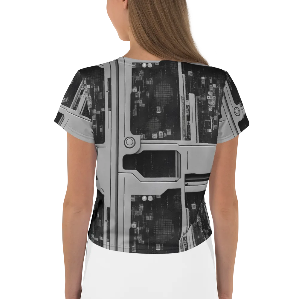 Concrete Harmony on Crop Tee — Back