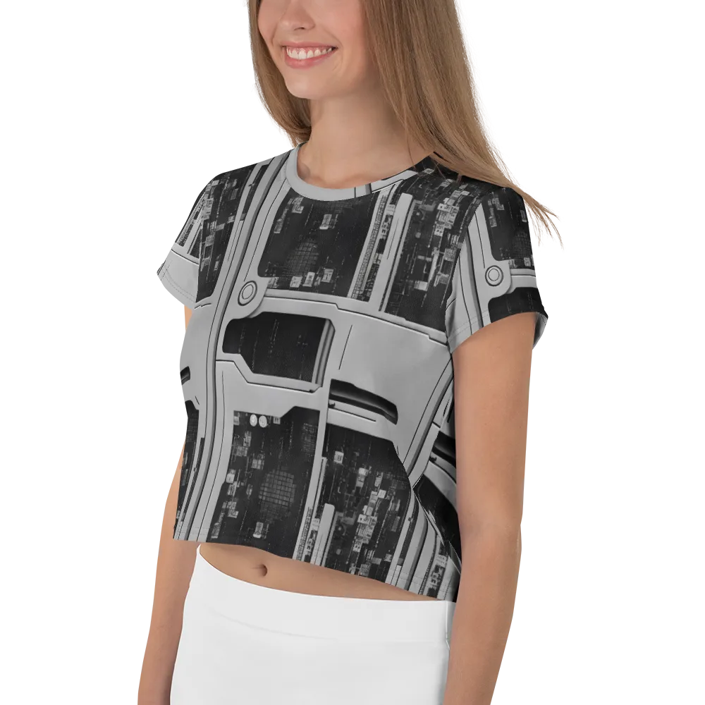 Concrete Harmony on Crop Tee — Left