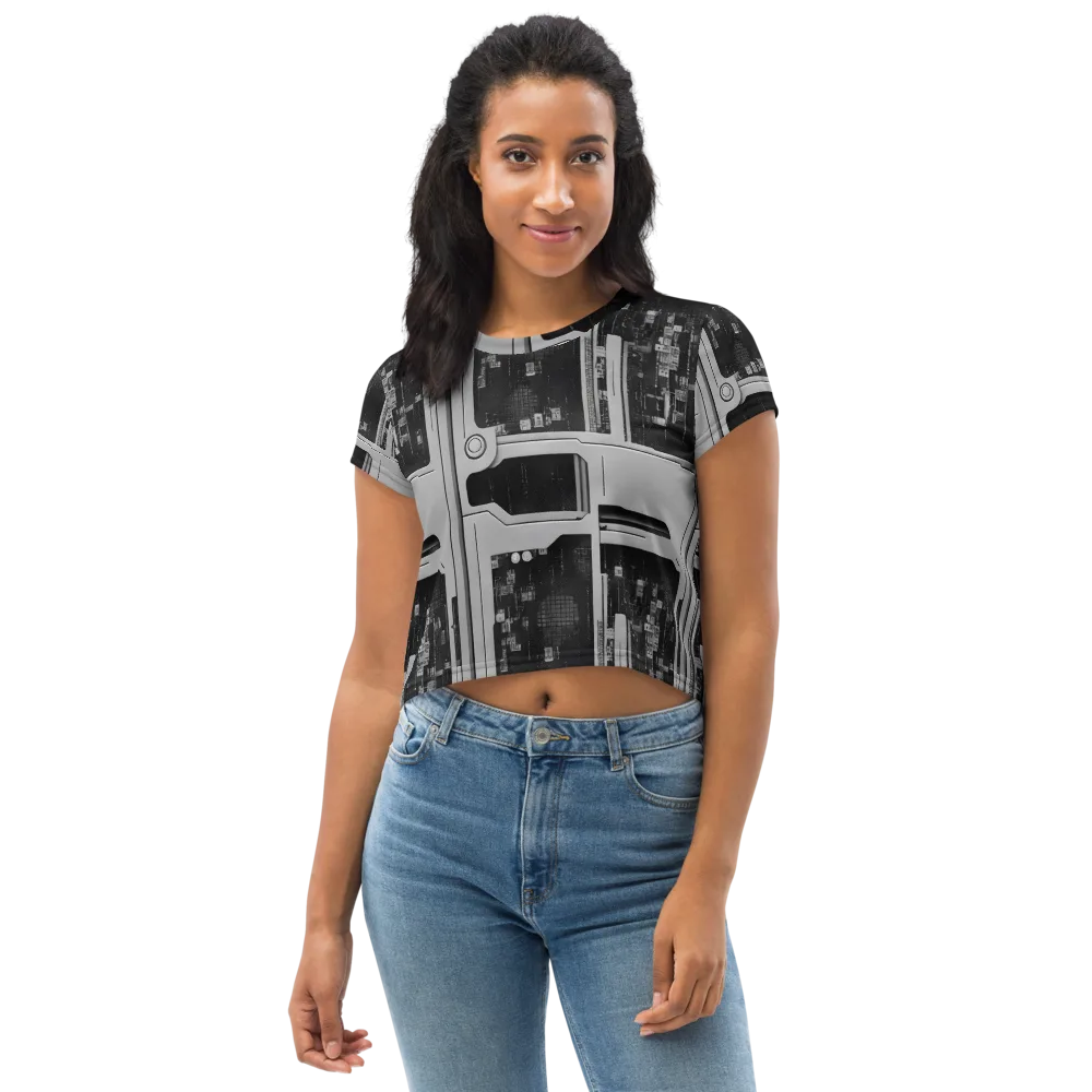 Concrete Harmony on Crop Tee — Front
