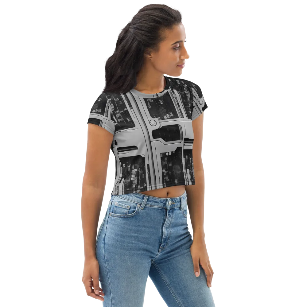 Concrete Harmony on Crop Tee — Right Front