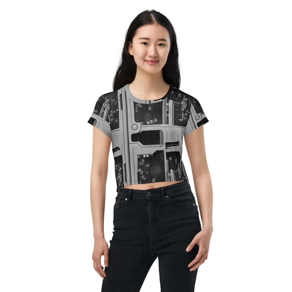 Concrete Harmony on Crop Tee — Front