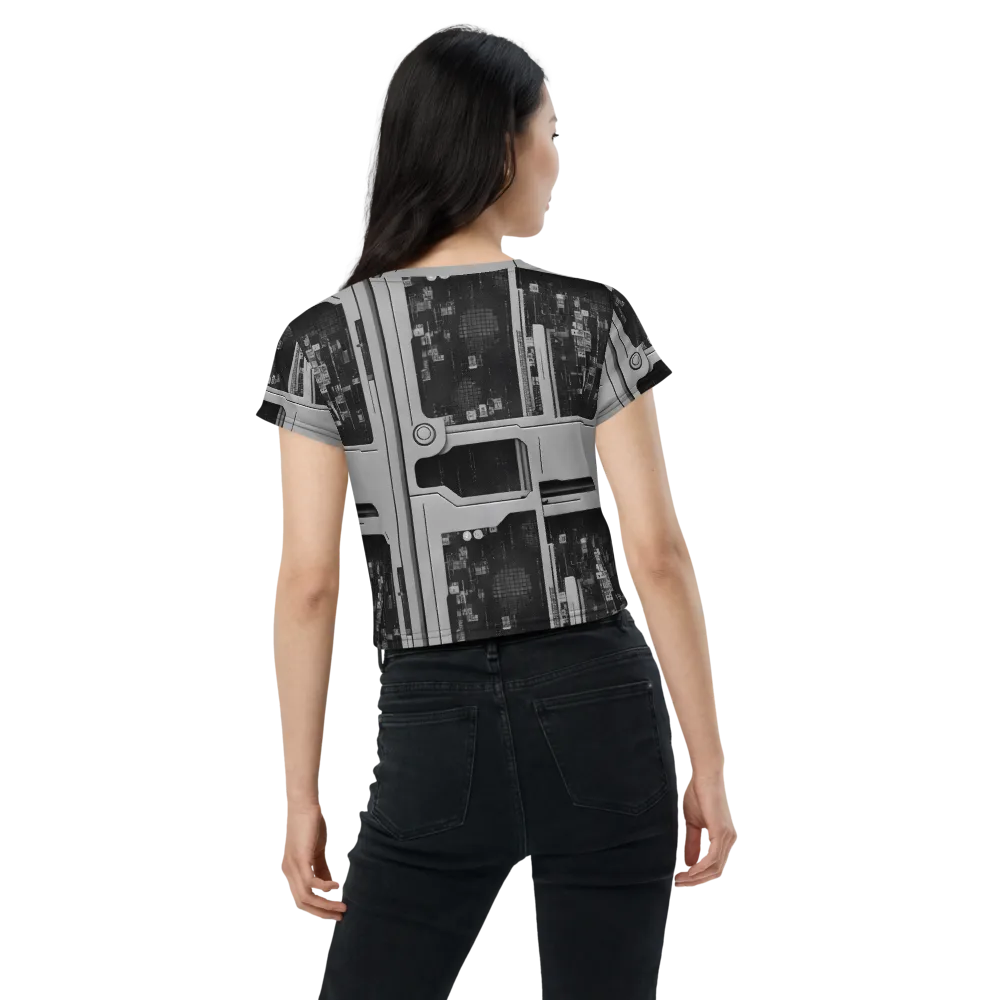 Concrete Harmony on Crop Tee — Back