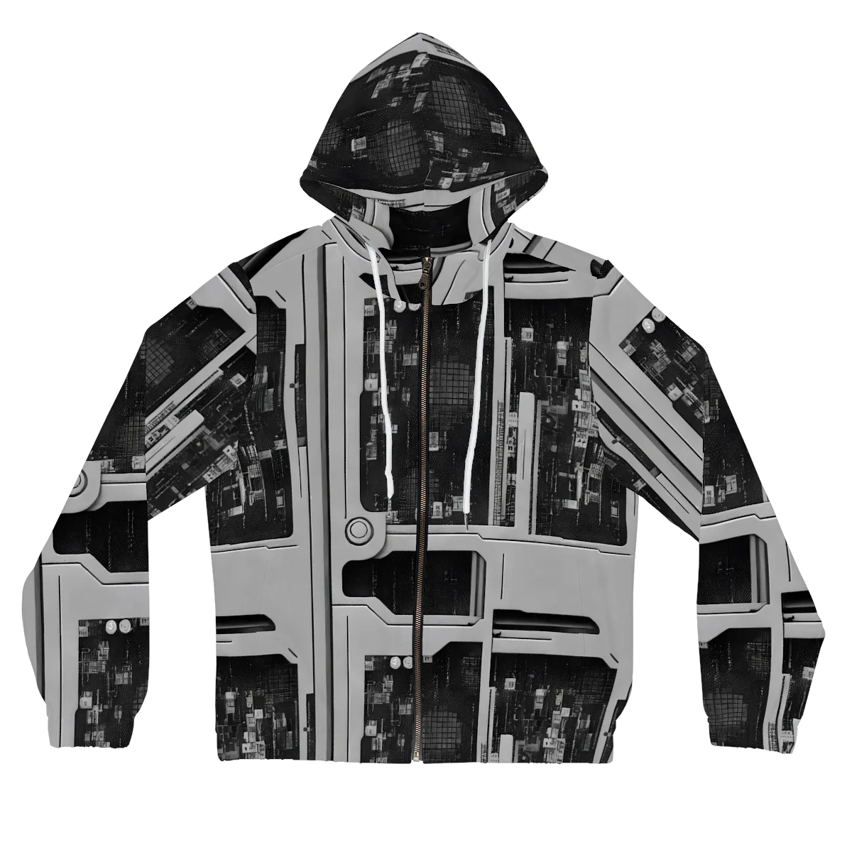 Concrete Harmony on Women's Full-Zip Hoodie — Front