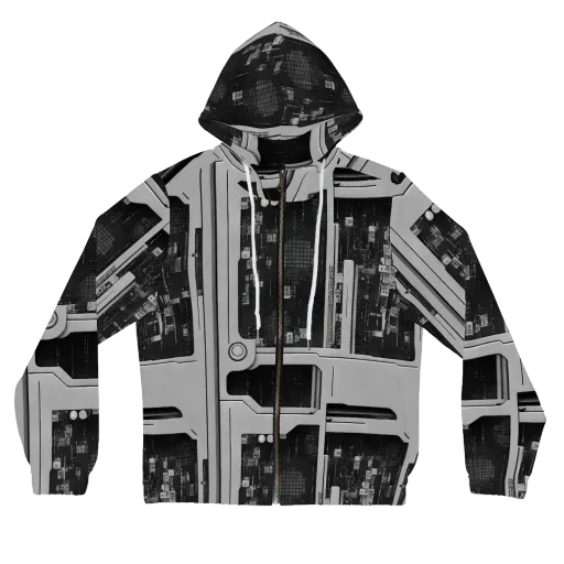 Concrete Harmony on a Women's Full-Zip Hoodie