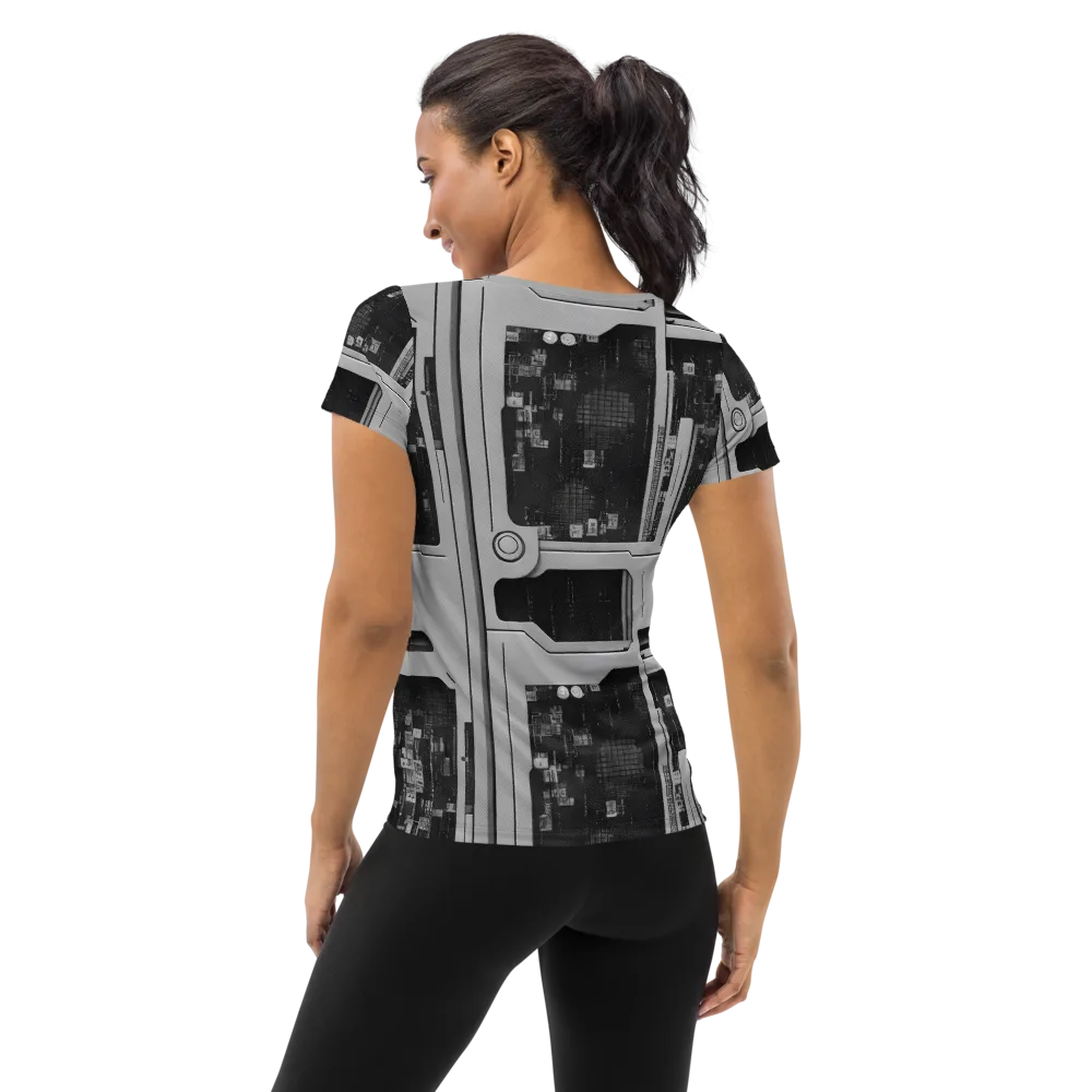 Concrete Harmony on Women's Athletic T-Shirt — Back