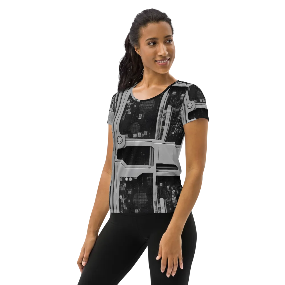 Concrete Harmony on Women's Athletic T-Shirt — Left