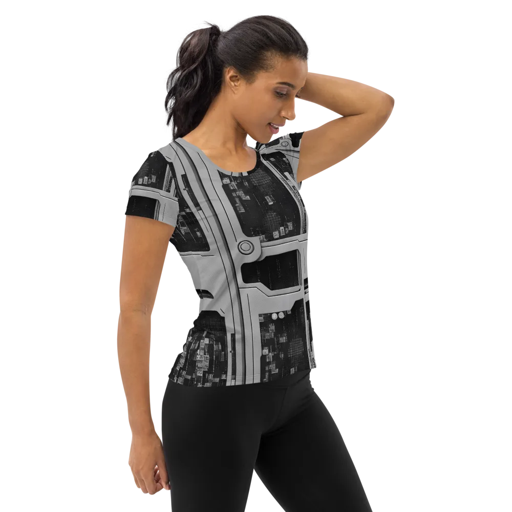 Concrete Harmony on Women's Athletic T-Shirt — Right