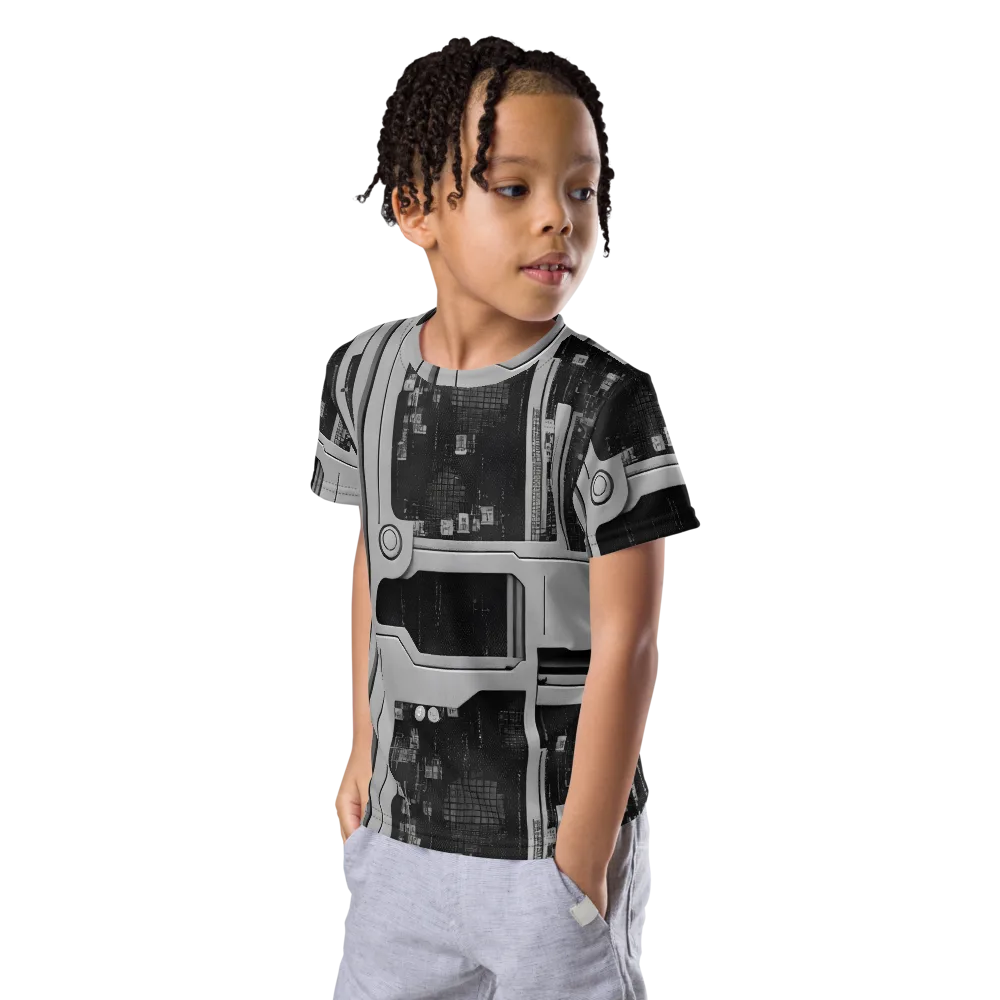 Concrete Harmony on Kids Crew Neck T-Shirt — Left Front