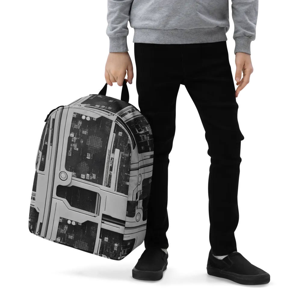 Concrete Harmony on Minimalist Backpack — Zoomed-in