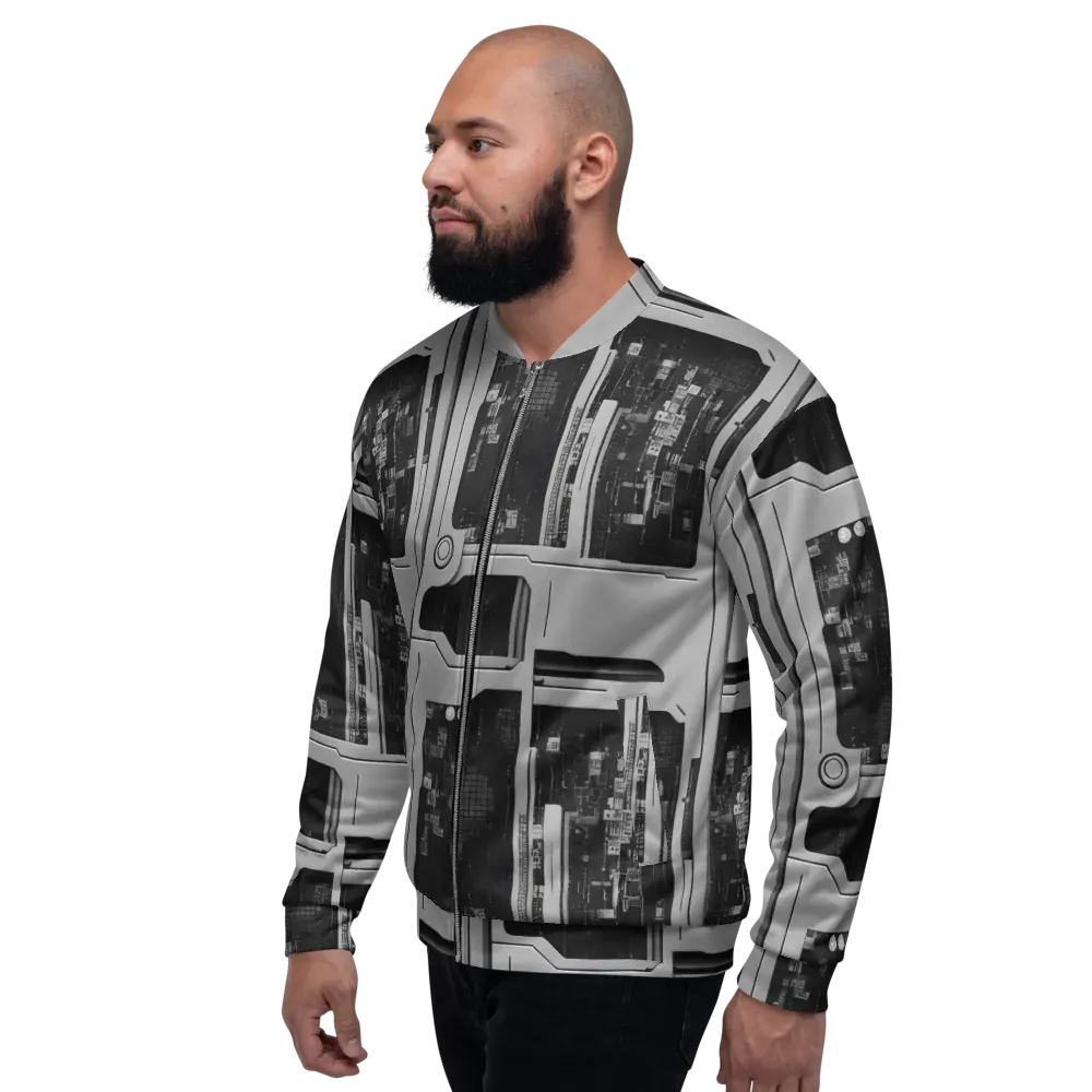 Concrete Harmony on Bomber Jacket — Left