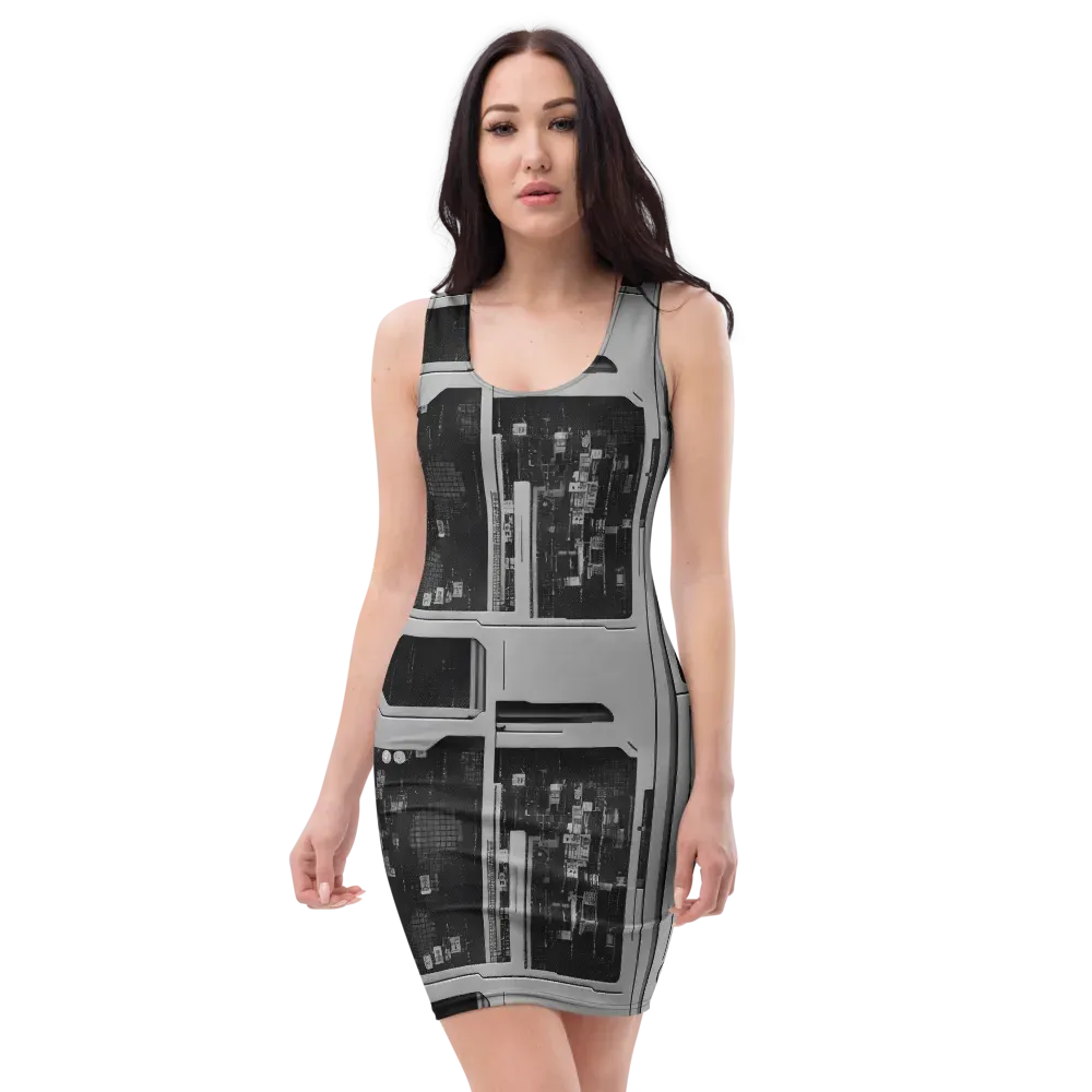 Concrete Harmony on Bodycon Dress — Front
