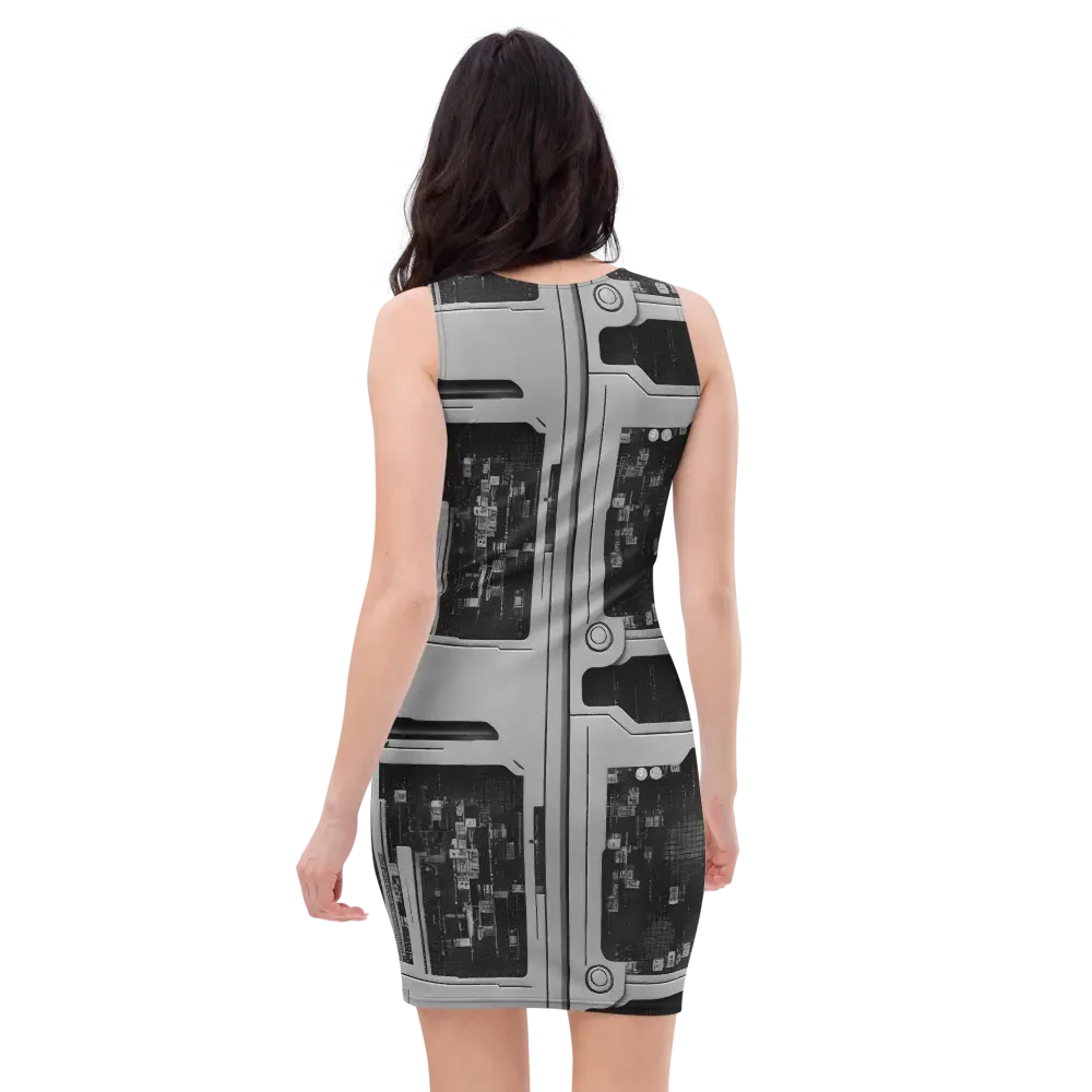 Concrete Harmony on Bodycon Dress — Back