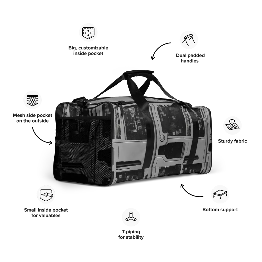 Concrete Harmony on Duffle Bag — Right Front