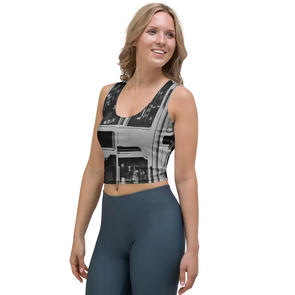 Concrete Harmony on Crop Top — Left Front