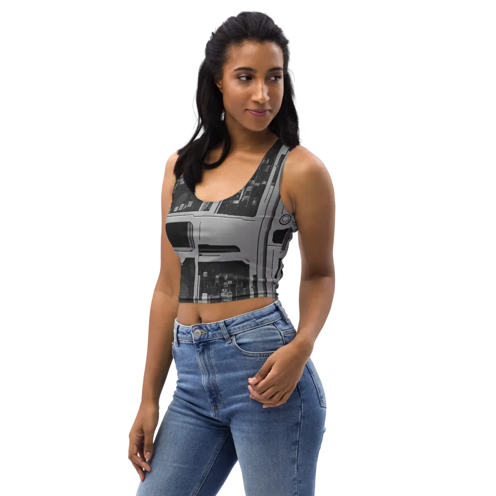 Concrete Harmony on Crop Top — Left Front
