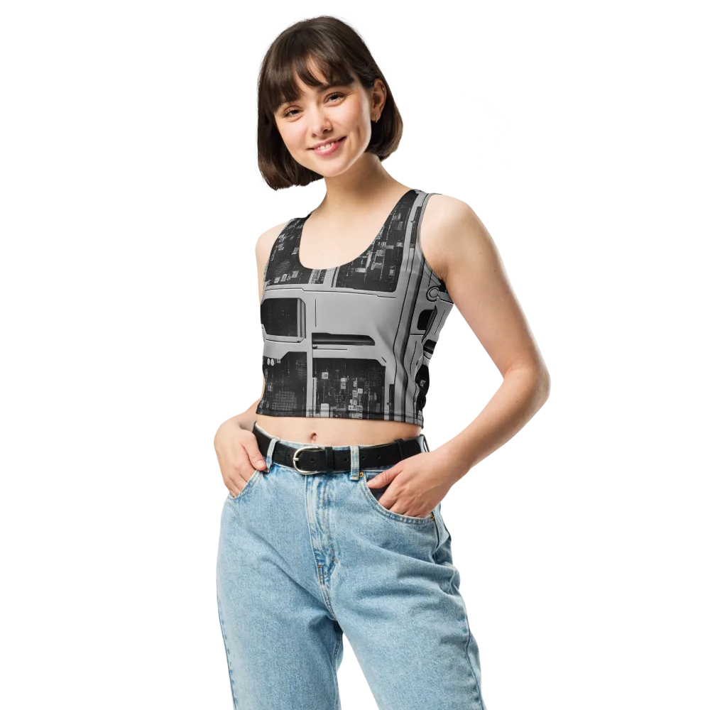 Concrete Harmony on Crop Top — Front
