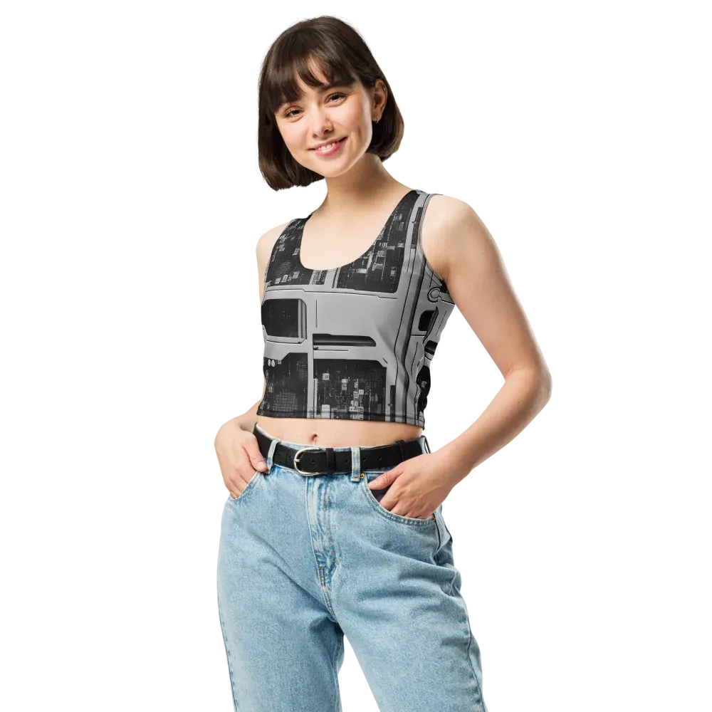 Concrete Harmony on Crop Top — Front
