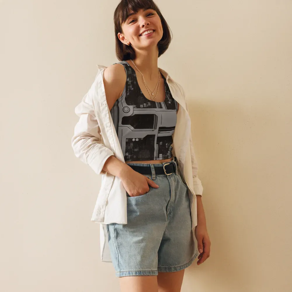 Concrete Harmony on Crop Top — Front