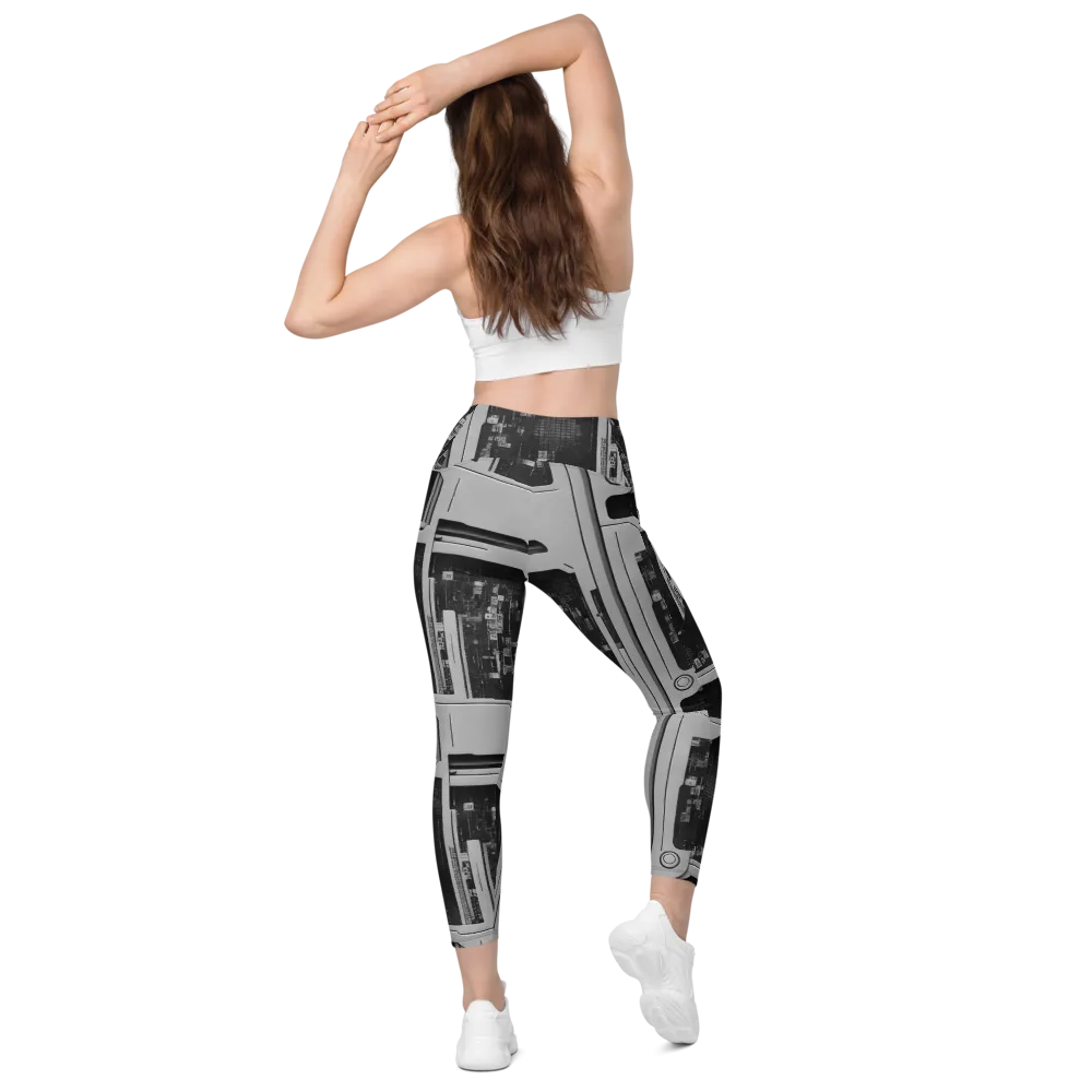 Concrete Harmony on Leggings with Pockets — Back