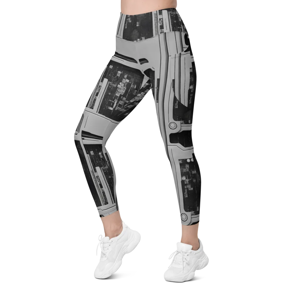 Concrete Harmony on Leggings with Pockets — Left Front