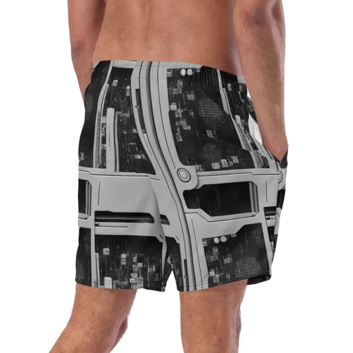 Concrete Harmony on a Swim Trunks