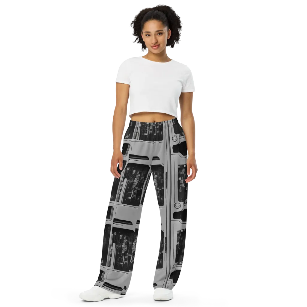 Concrete Harmony on Wide-Leg Pants — Front