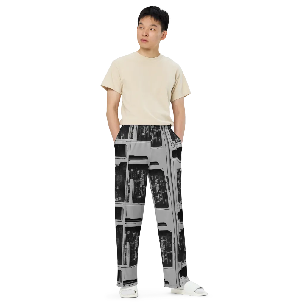 Concrete Harmony on Wide-Leg Pants — Front