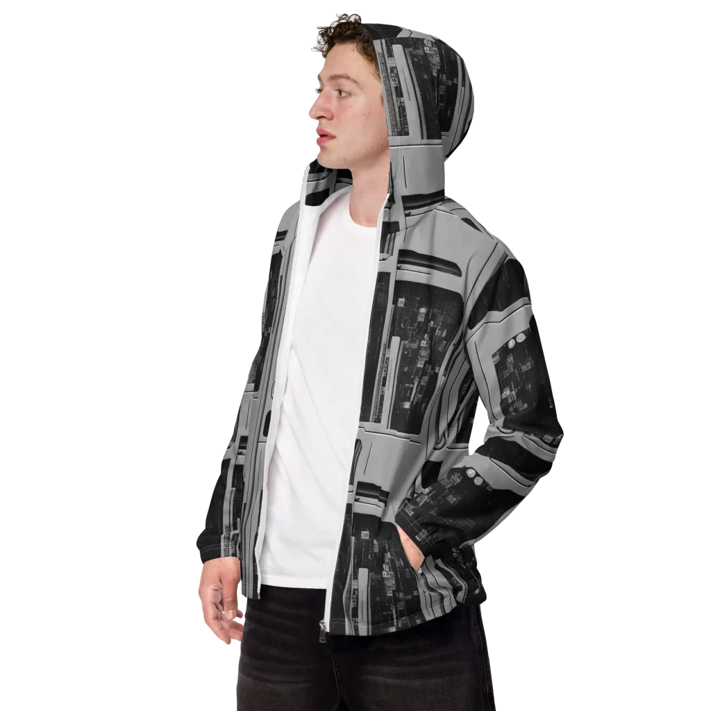 Concrete Harmony on Men's Windbreaker — Left Front