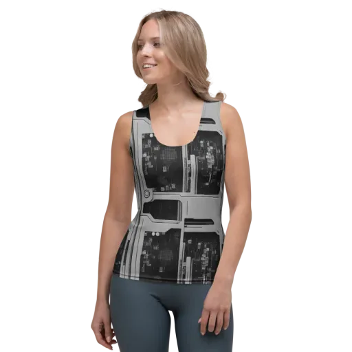 Concrete Harmony on a Women's Tank Top