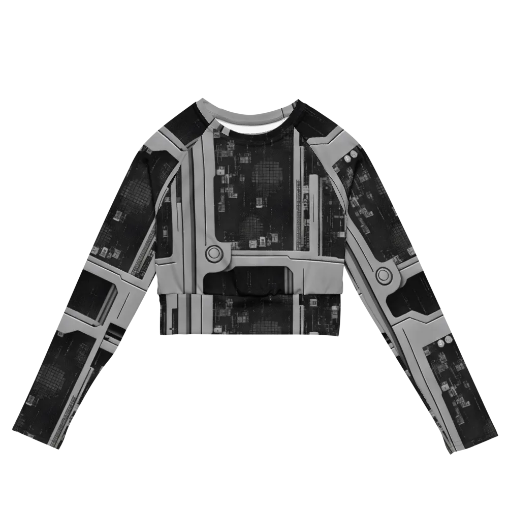 Concrete Harmony on Long Sleeve Crop Top — Front