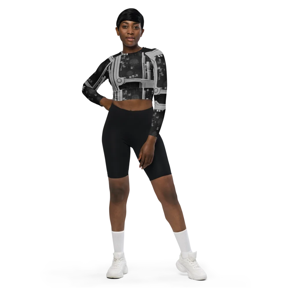 Concrete Harmony on Long Sleeve Crop Top — Front