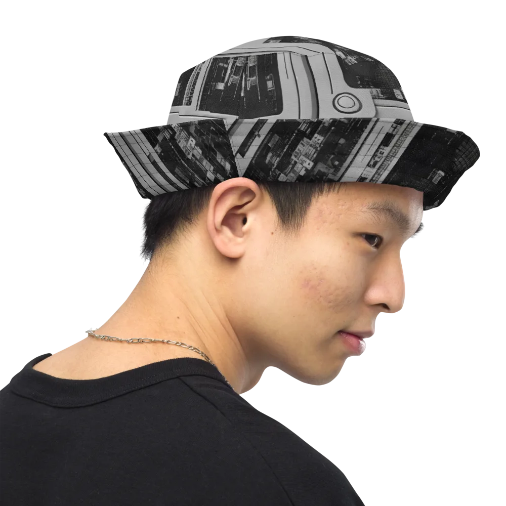 Concrete Harmony on Reversible Bucket Hat — Right Outside