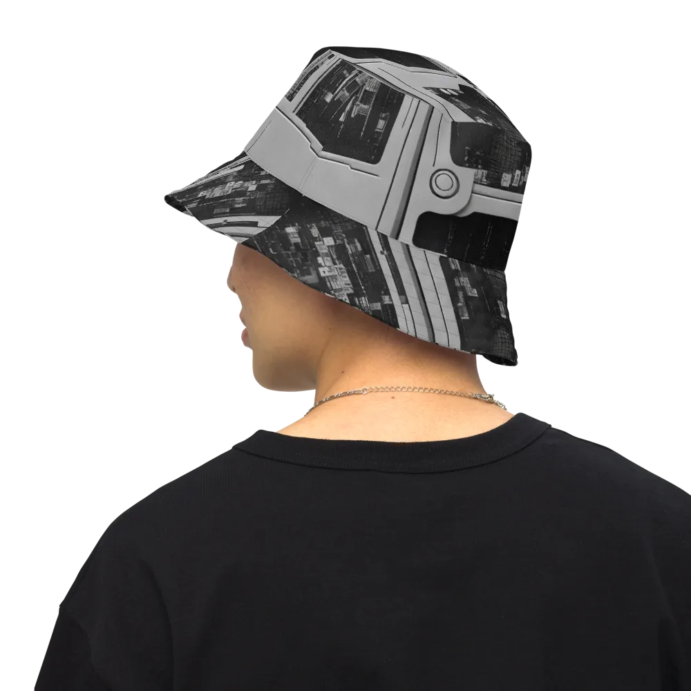 Concrete Harmony on Reversible Bucket Hat — Back Inside