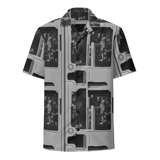 Concrete Harmony on a Button Shirt