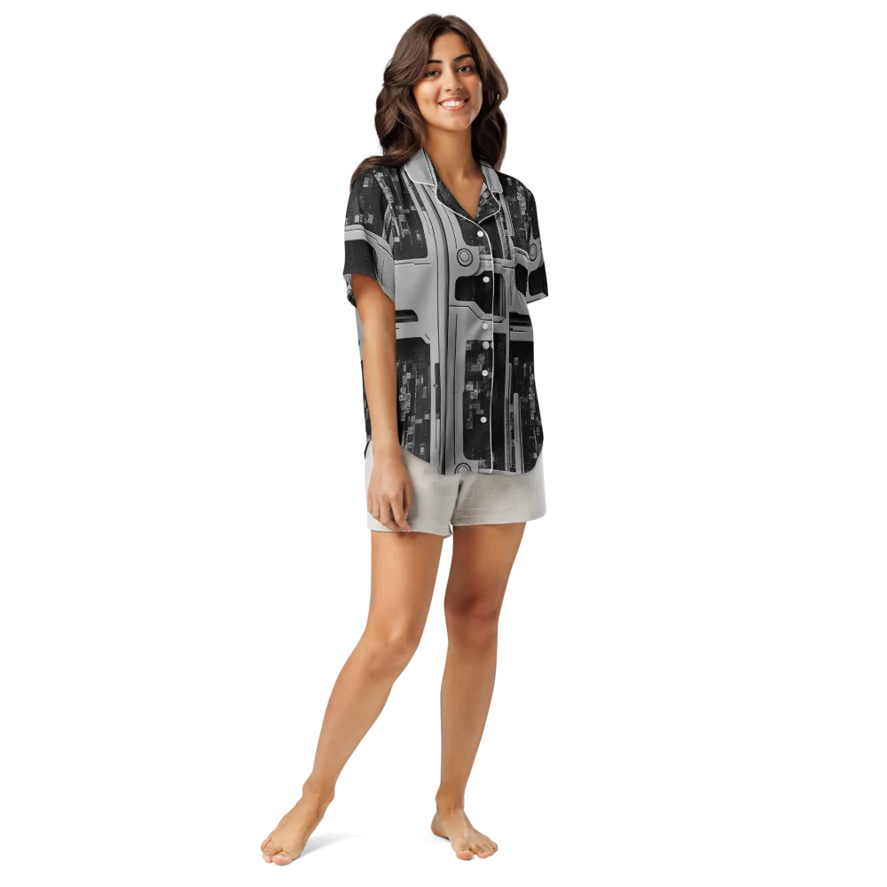 Concrete Harmony on Women's Short Sleeve Pajama Top — Front